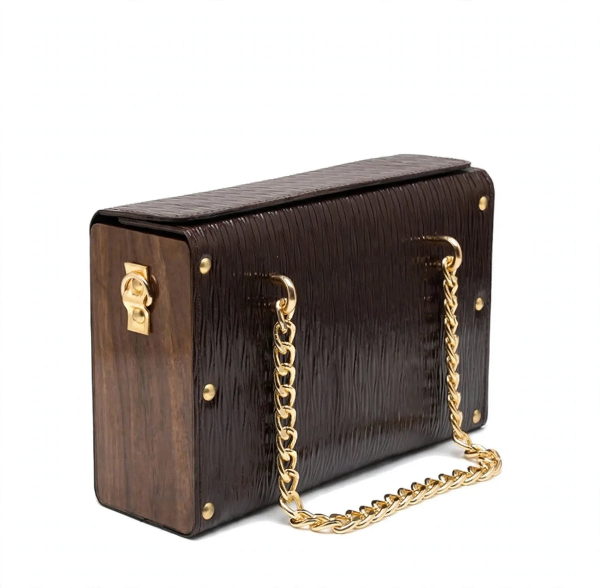 WOODEN SLIDE CHAIN BAG