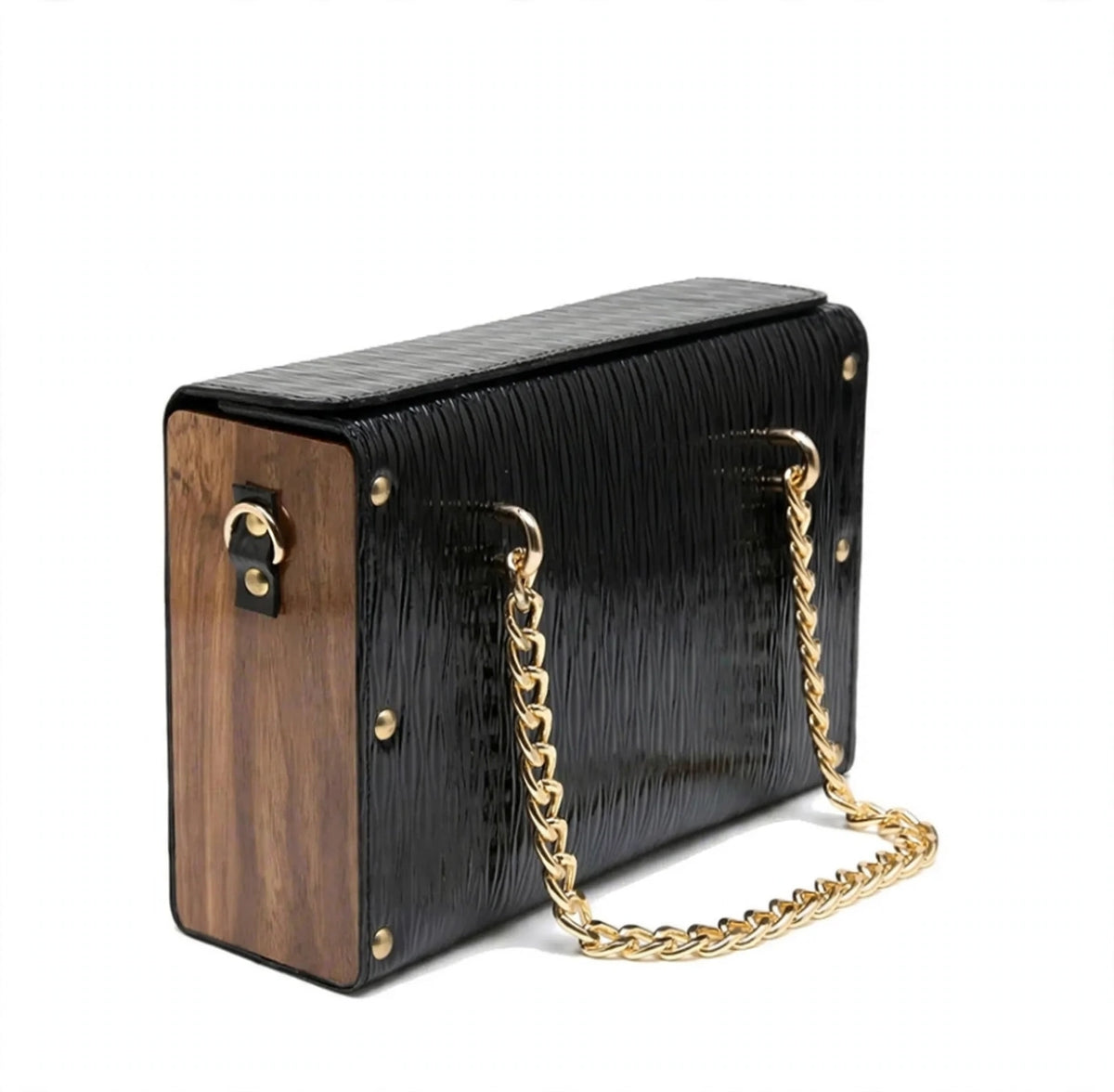 WOODEN SLIDE CHAIN BAG