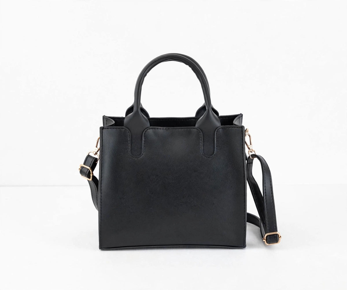 Mini Structured Tote Bag - Premium Faux Leather