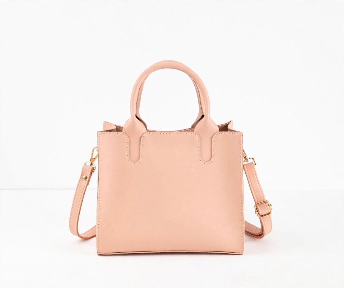 Mini Structured Tote Bag - Premium Faux Leather