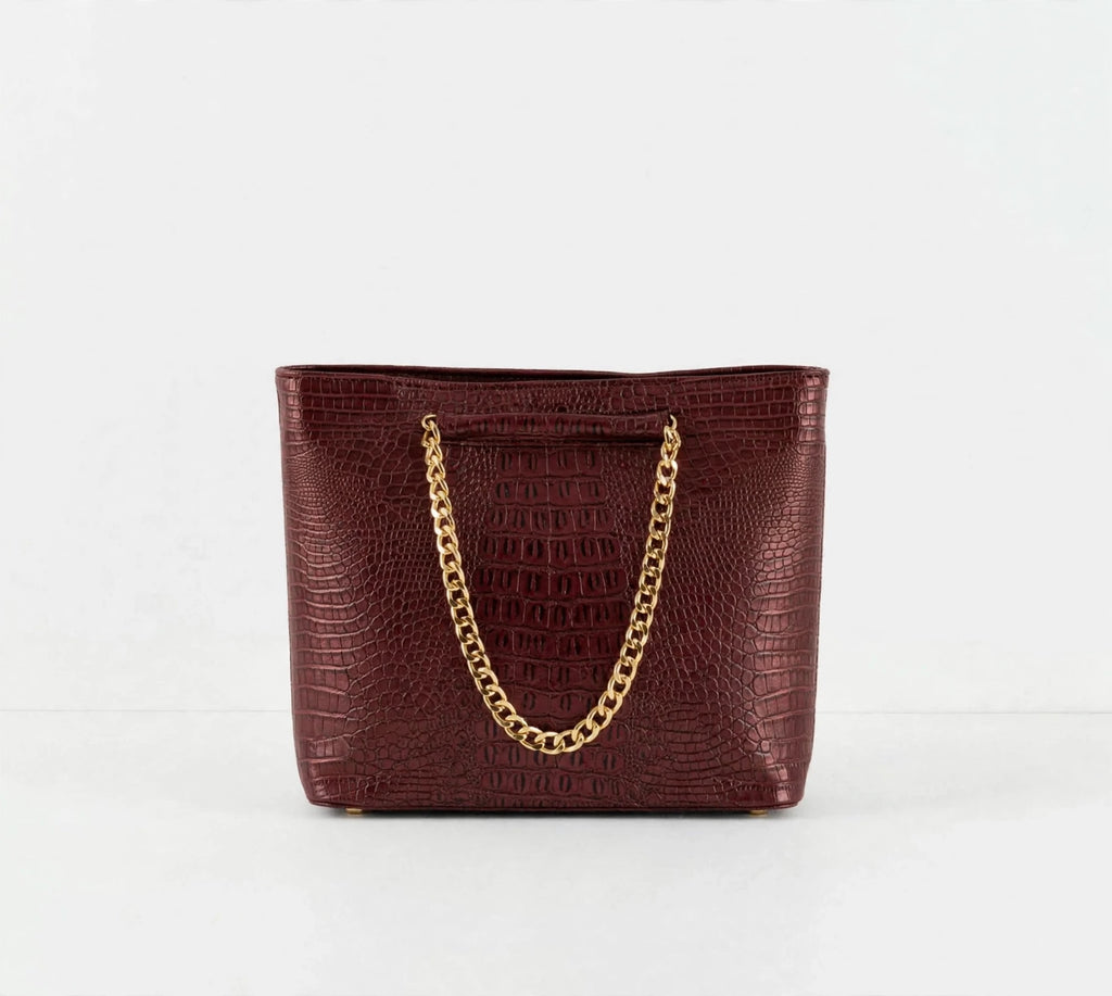 Premium Crocodile-Texture Tote Bag